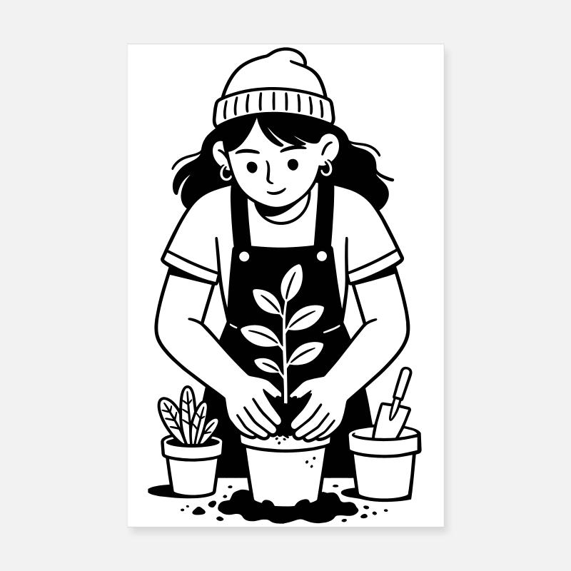 Jardinage pour les verts Poster 20 x 30 cm