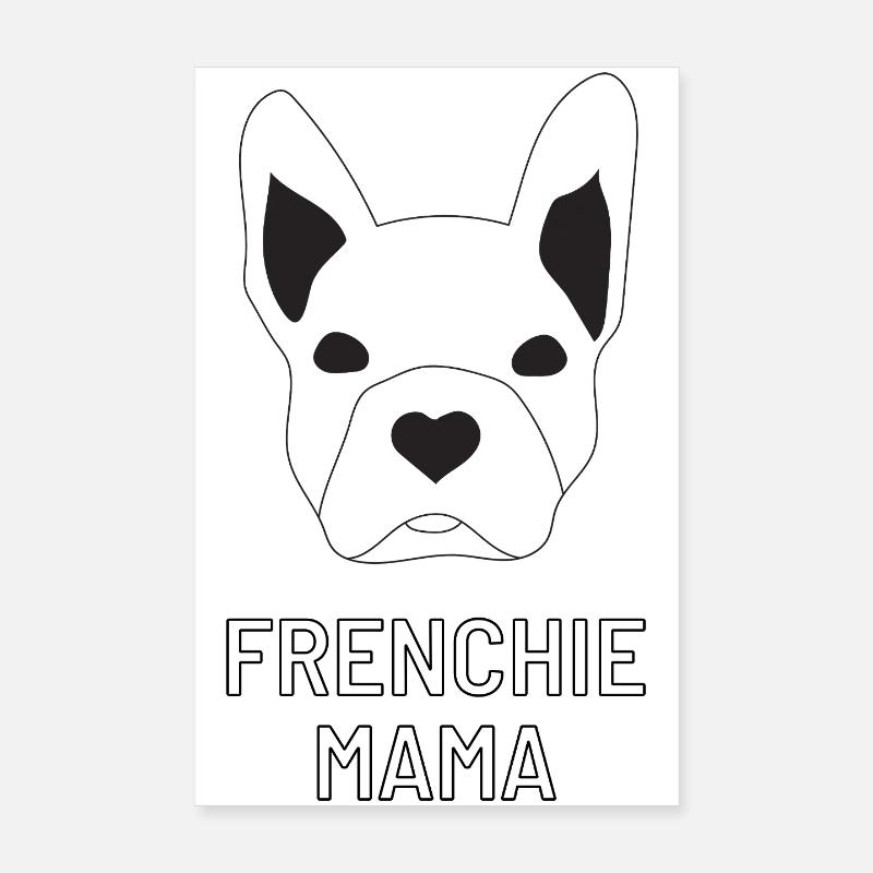 frenchie maman Poster 20 x 30 cm