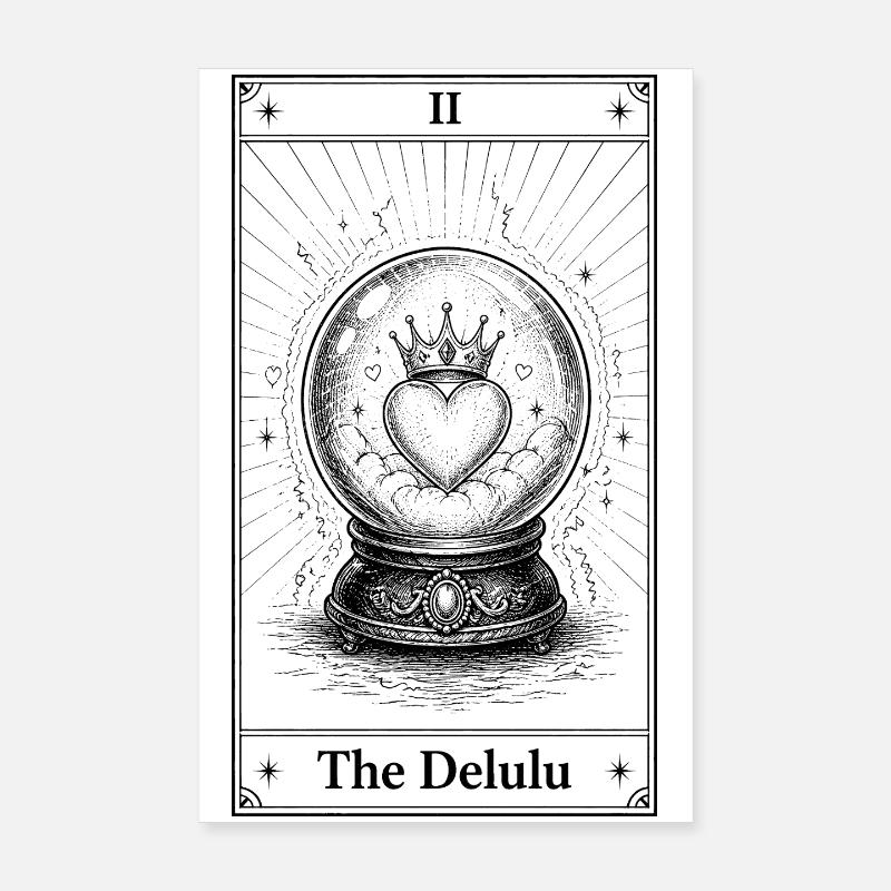 La Perte de la Réalité | Tarot Delulu Meme Poster 20 x 30 cm