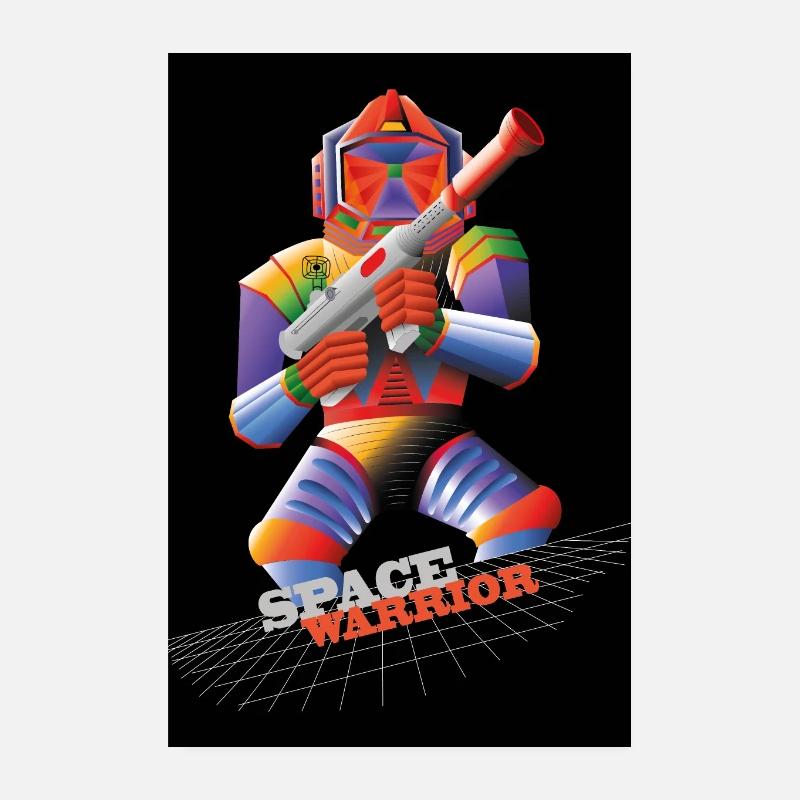 Retro Astronaut Poster 20x30 cm
