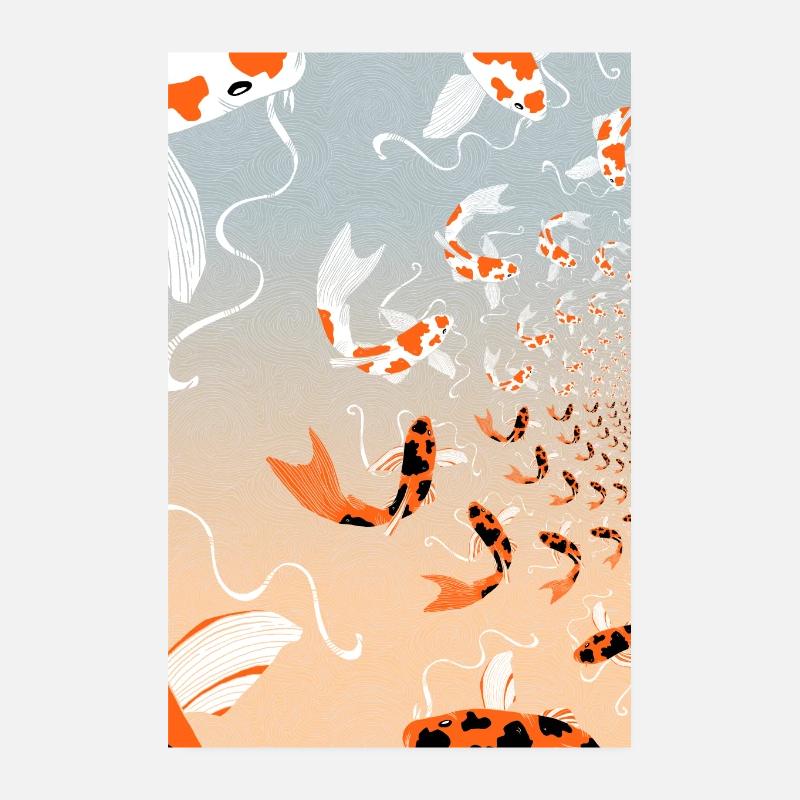 Koi-Karpfen Poster 20x30 cm