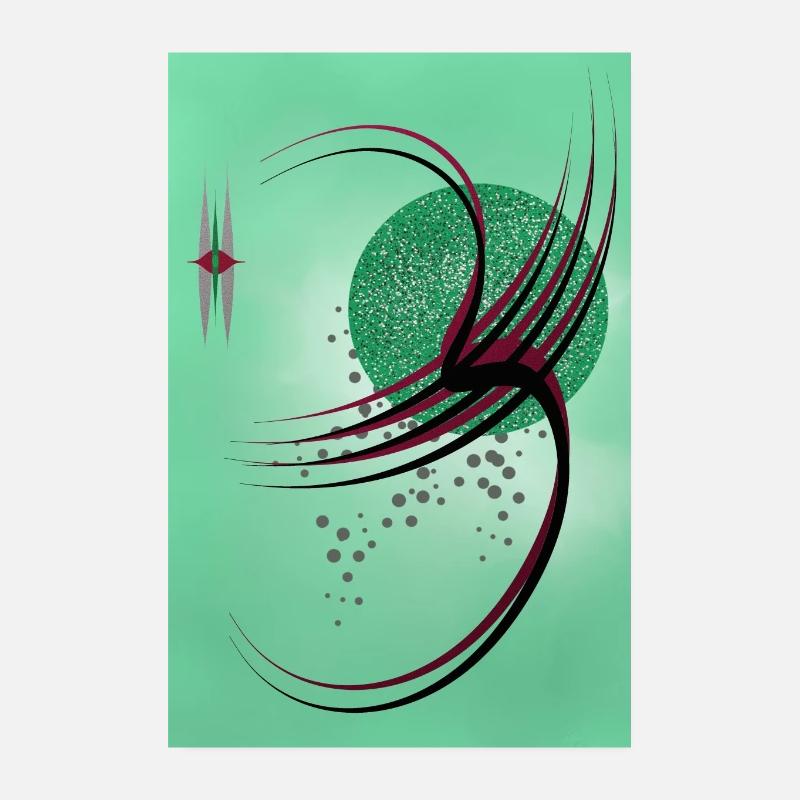 Moderne Kunst - Poster 20x30 cm - Weiß