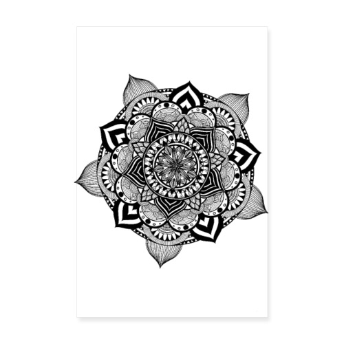 mandala fiore di loto - Poster 20x30 cm