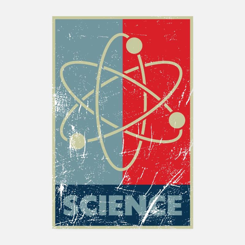Science modèle atome rayé utilisé look Poster 20 x 30 cm