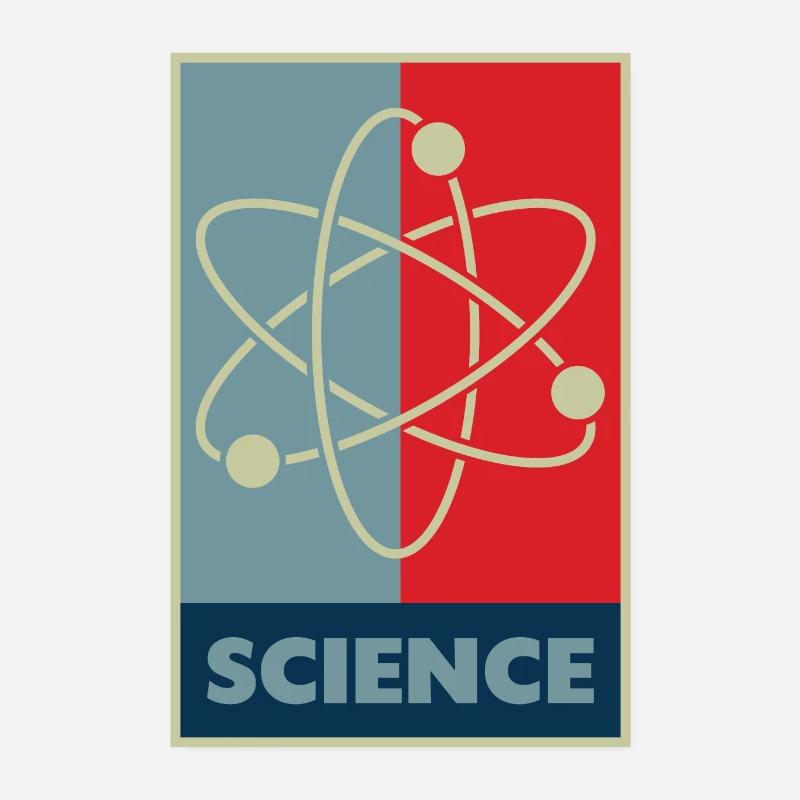 Modèle d'atome scientifique Poster 20 x 30 cm