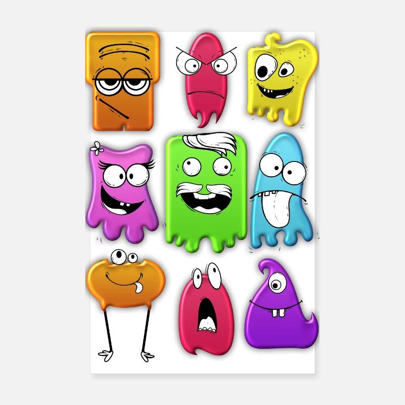Funny ghosts Poster 8" x 12" (20x30 cm)