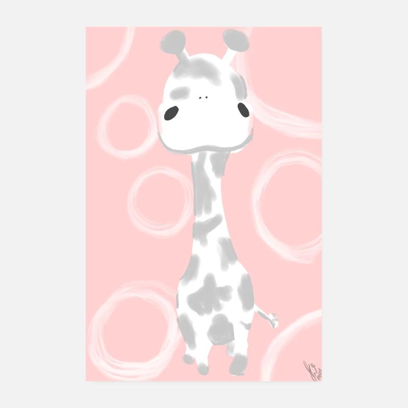 Happy giraffe Poster 8" x 12" (20x30 cm)
