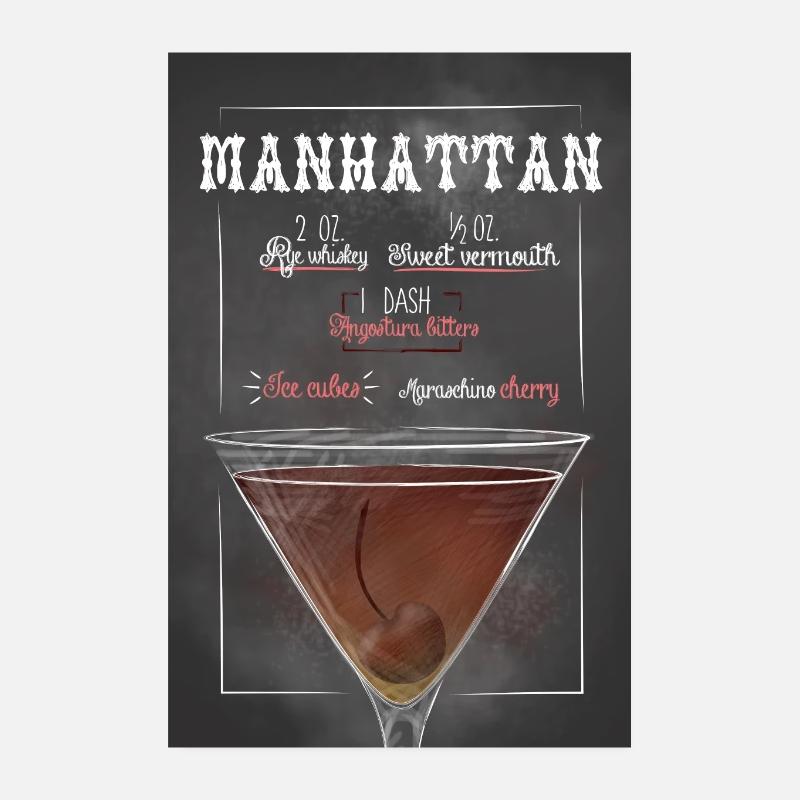 Cocktail di Manhattan Cocktail Bar Poster 20x30 cm