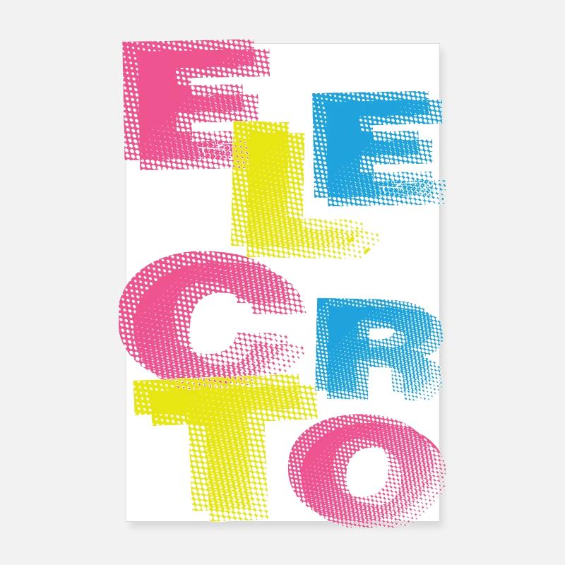 Electro - Poster 20 x 30 cm - blanc