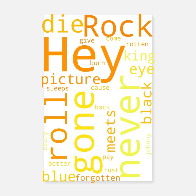 Hey Hey My My Poster 20 x 30 cm