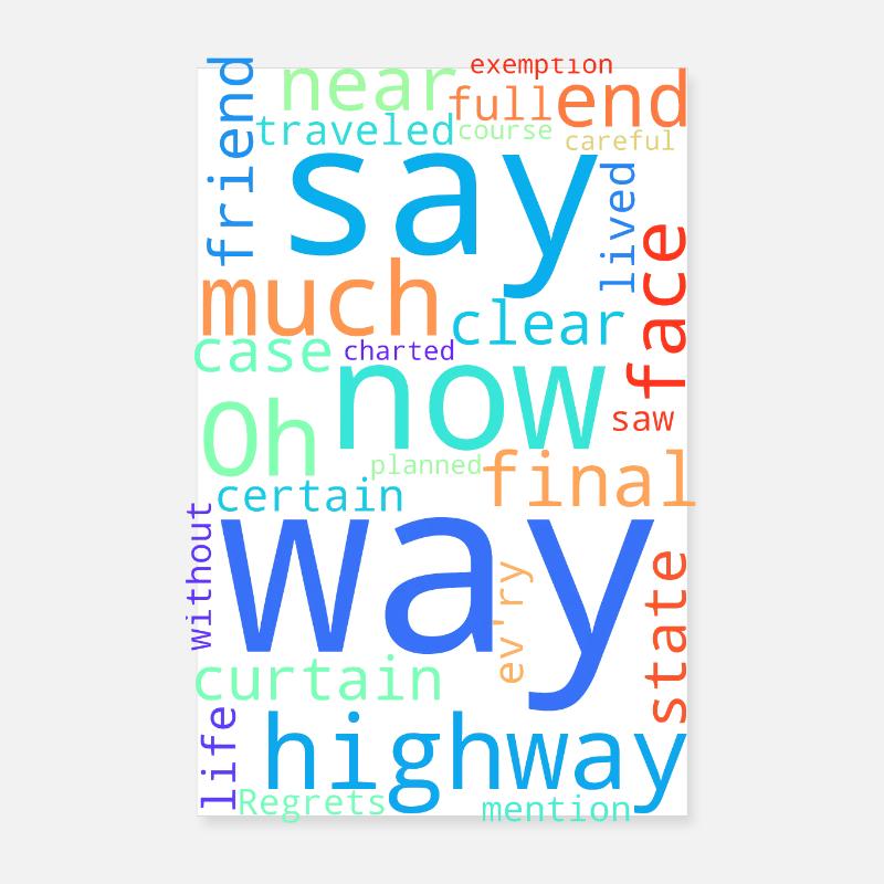 Mon chemin - Poster 20 x 30 cm - blanc