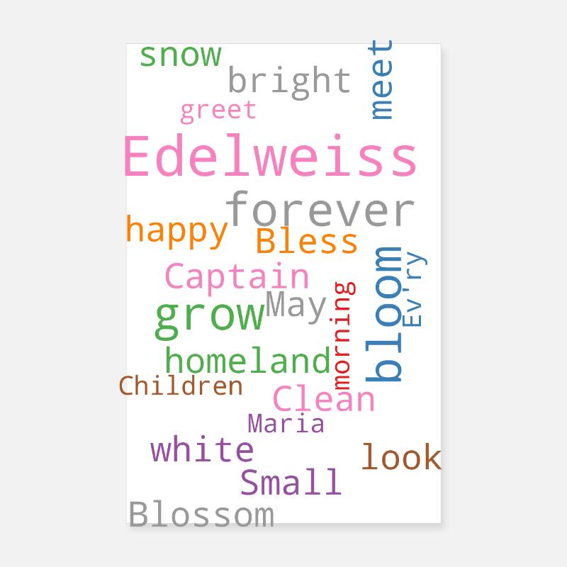 Edelweiss - Poster 20x30 cm - Weiß