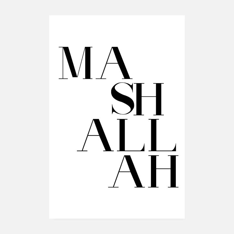 mashallah - Poster 20 x 30 cm - blanc