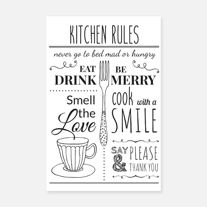 Kitchen Rules Poster 20x30 cm