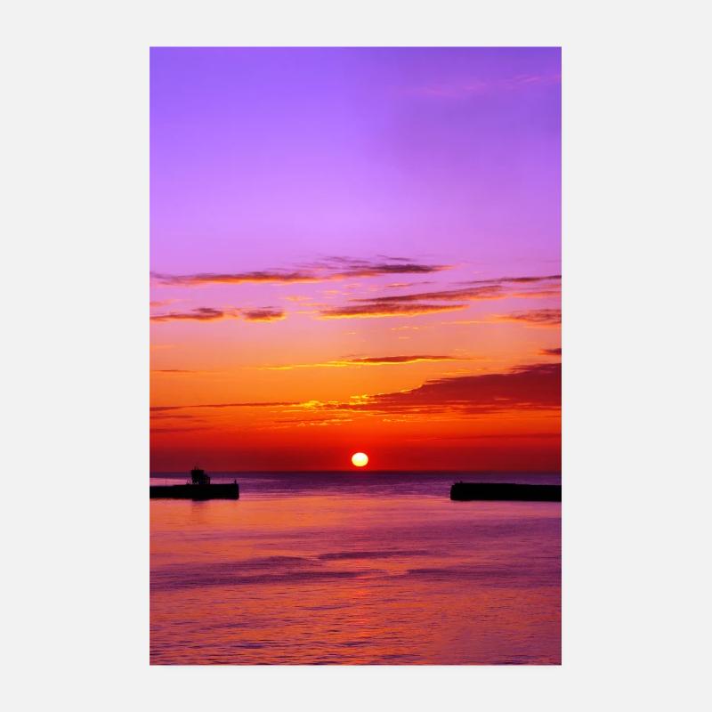 Sunrise before Dover Poster 8" x 12" (20x30 cm)