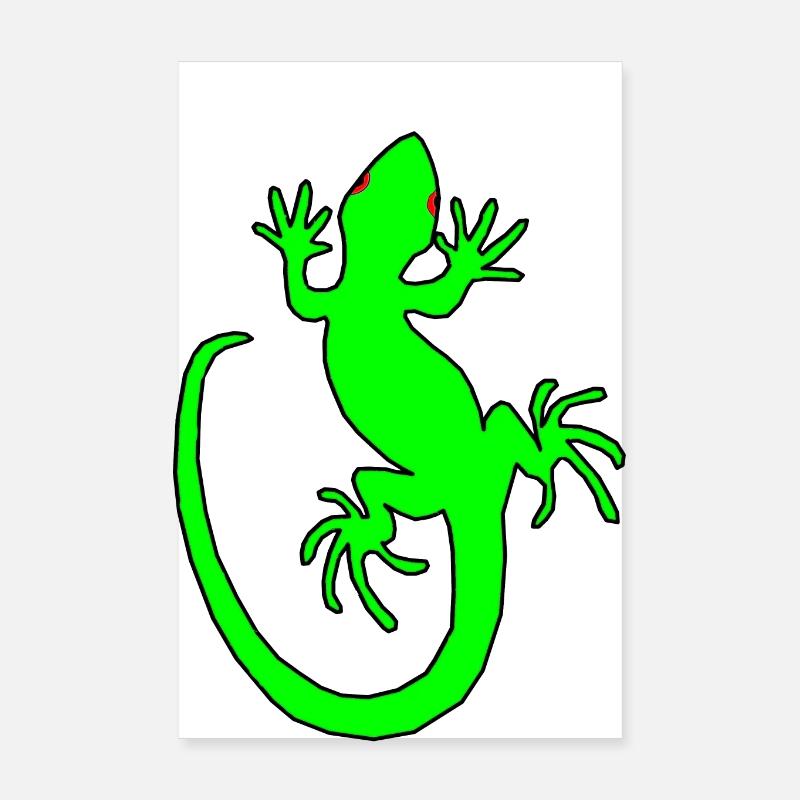 Geco al neon Poster 20x30 cm