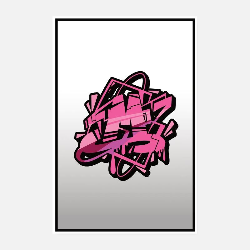 Graffiti letter M. Poster 8" x 12" (20x30 cm)