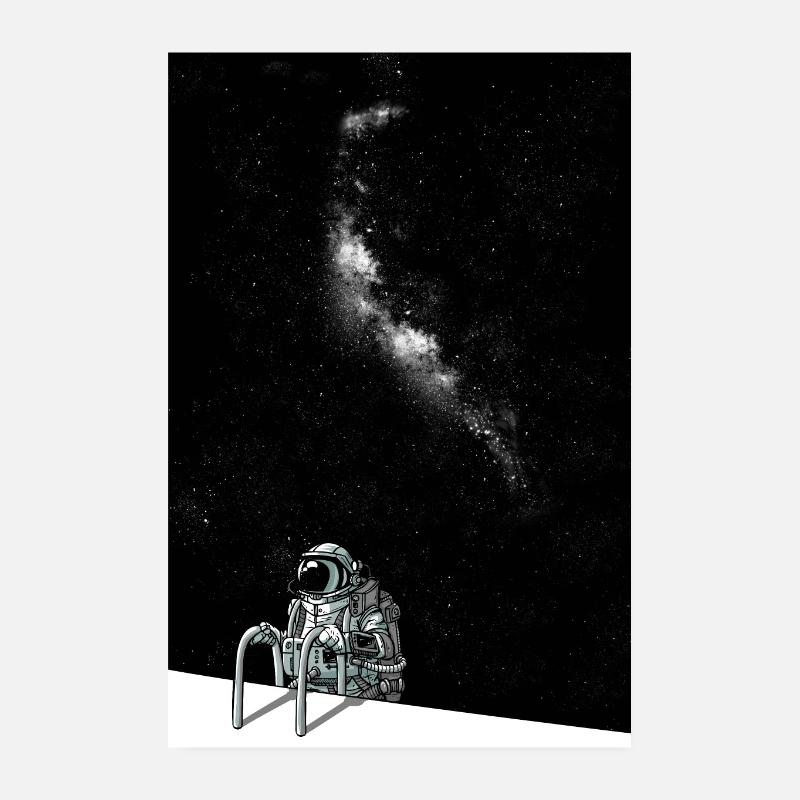 Das große Bad - Poster 20x30 cm - Weiß