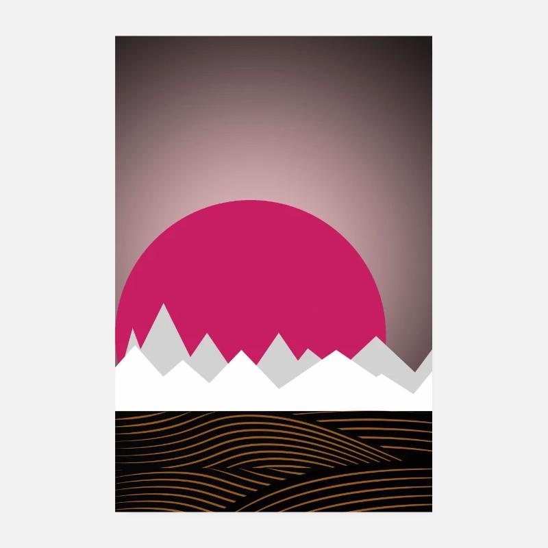 Minimal Landscape Poster 8" x 12" (20x30 cm)