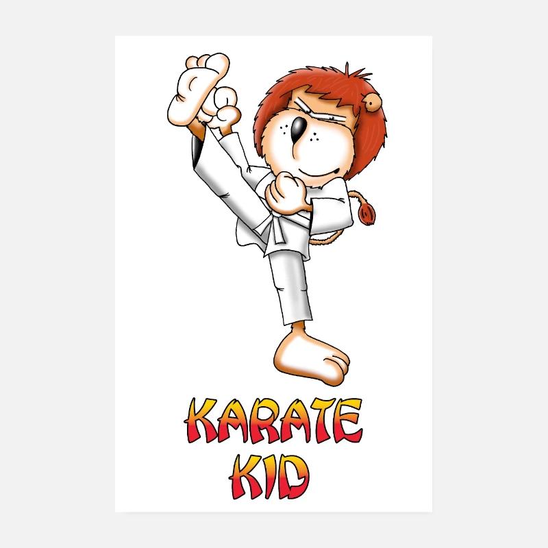 Karate lion poster Poster 8" x 12" (20x30 cm)