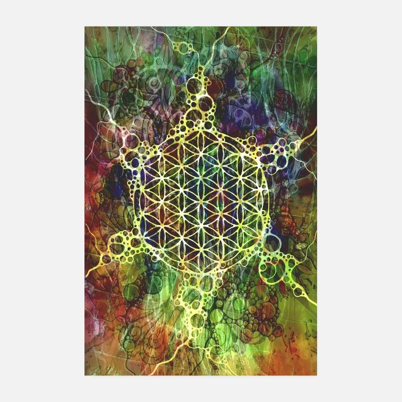 Fleur de vie - Affiche d'art Neuro 2 Poster 20 x 30 cm