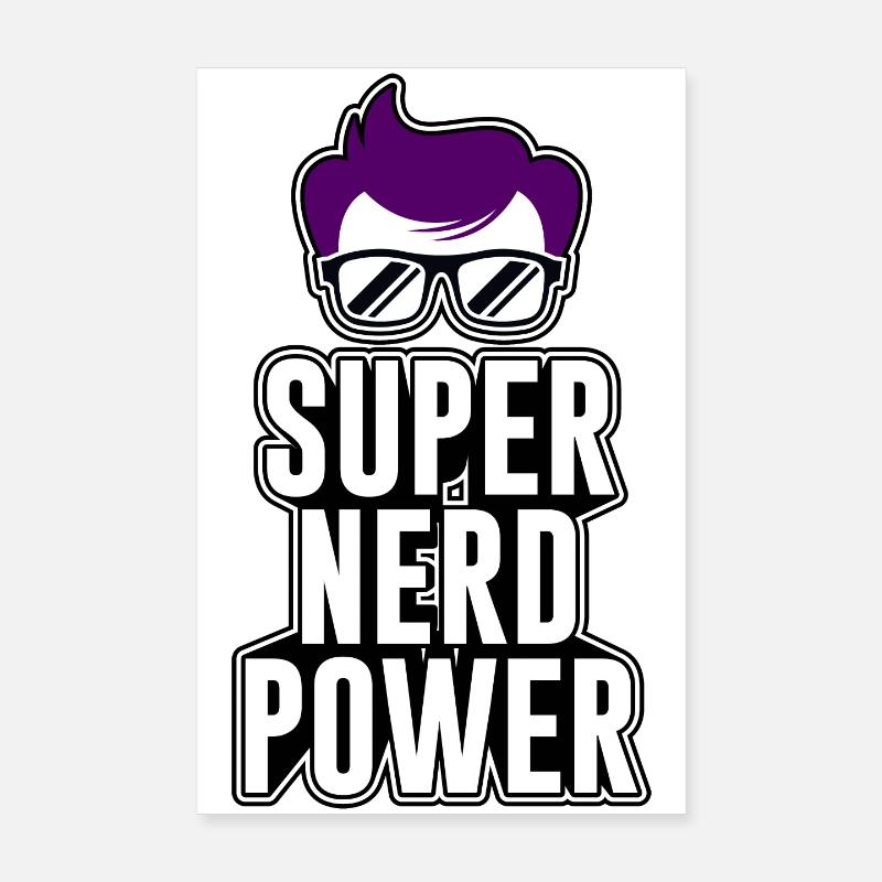Super Nerd Power. Poster 20x30 cm