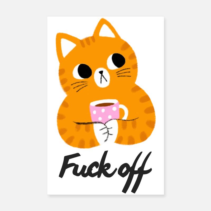 Chat agacé Poster 20 x 30 cm