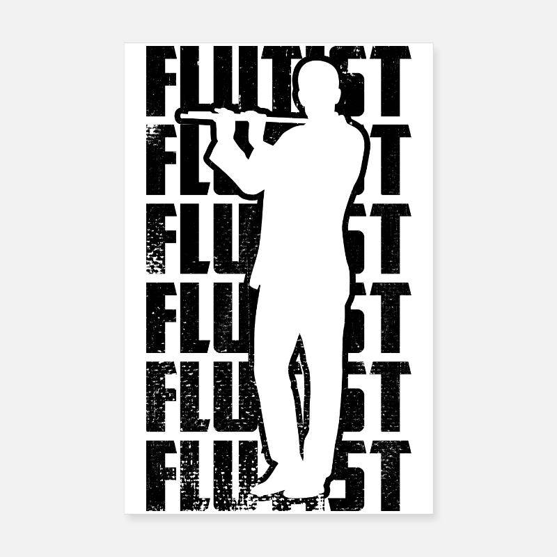 Flutist Poster 8" x 12" (20x30 cm)
