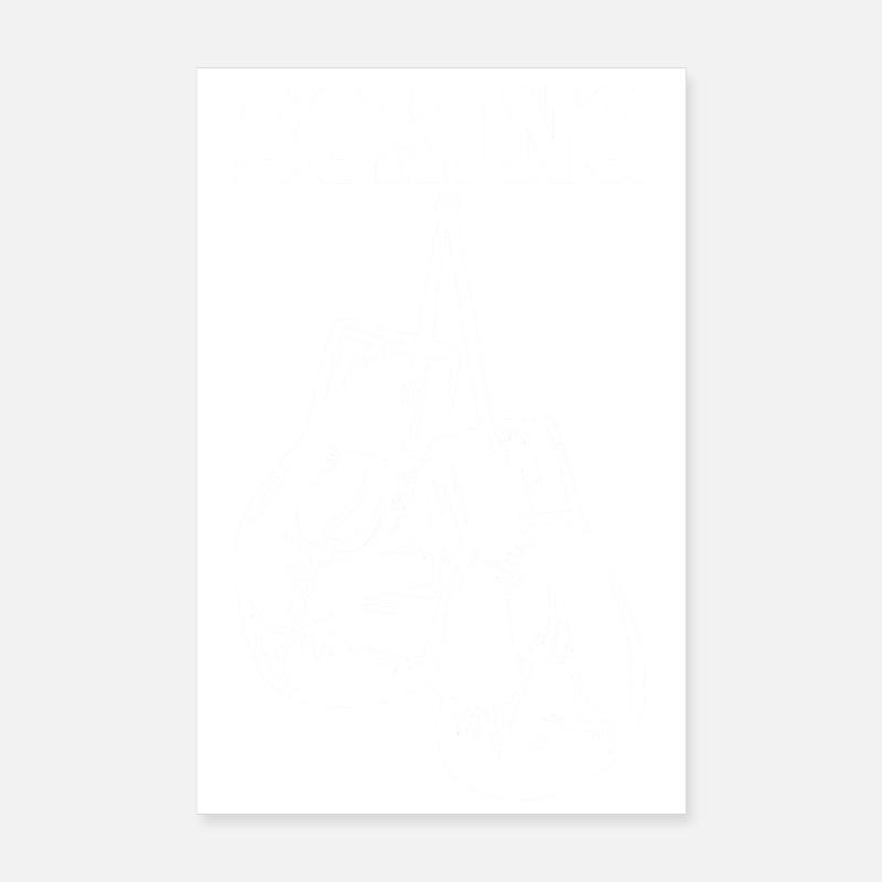 Weiße Boxhandschuhe Poster 20x30 cm