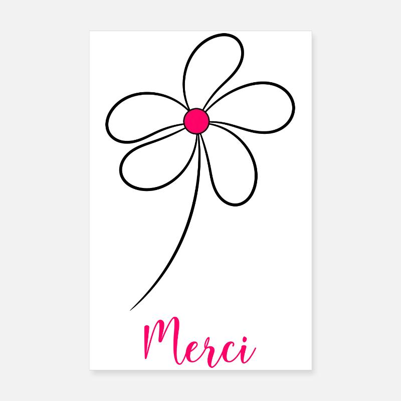 MAÎTRESSE. MERCI Poster 20 x 30 cm