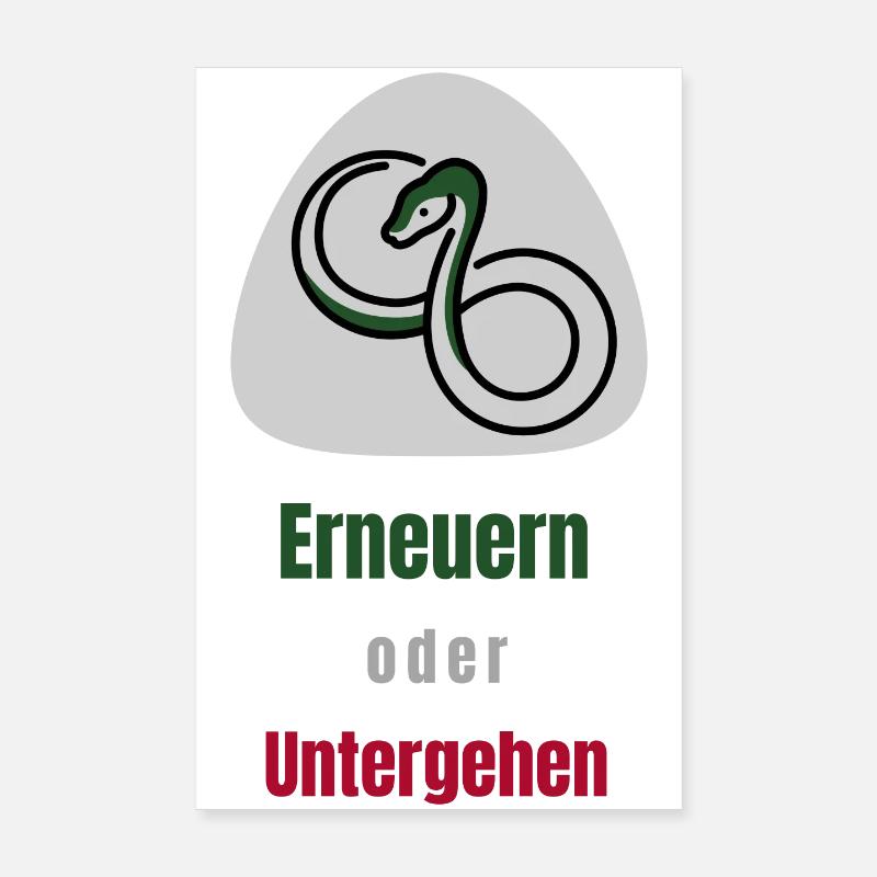 Renew or perish Poster 8" x 12" (20x30 cm)