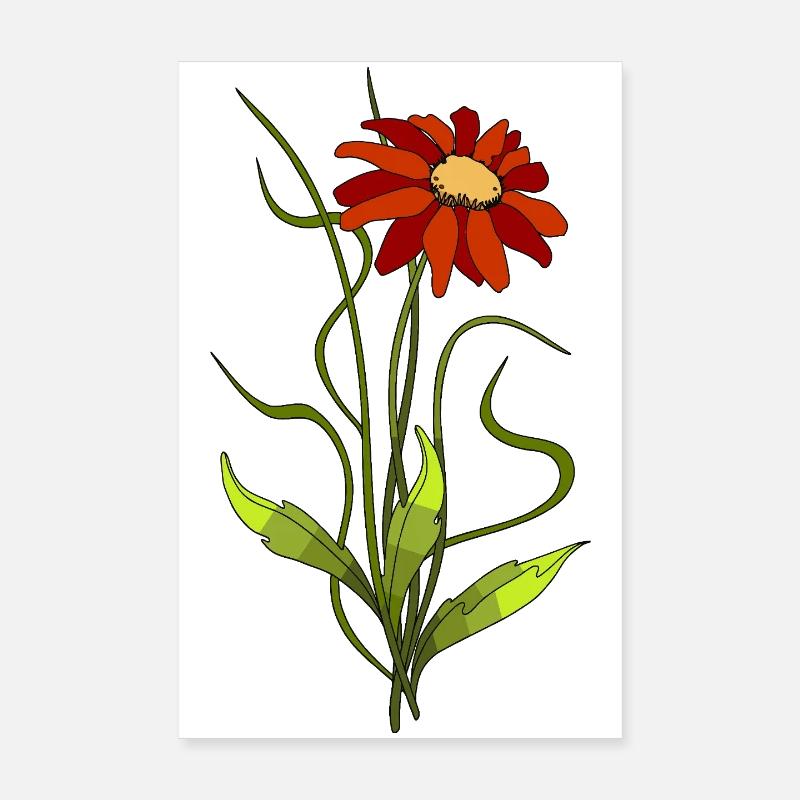 Flower Poster 8" x 12" (20x30 cm)
