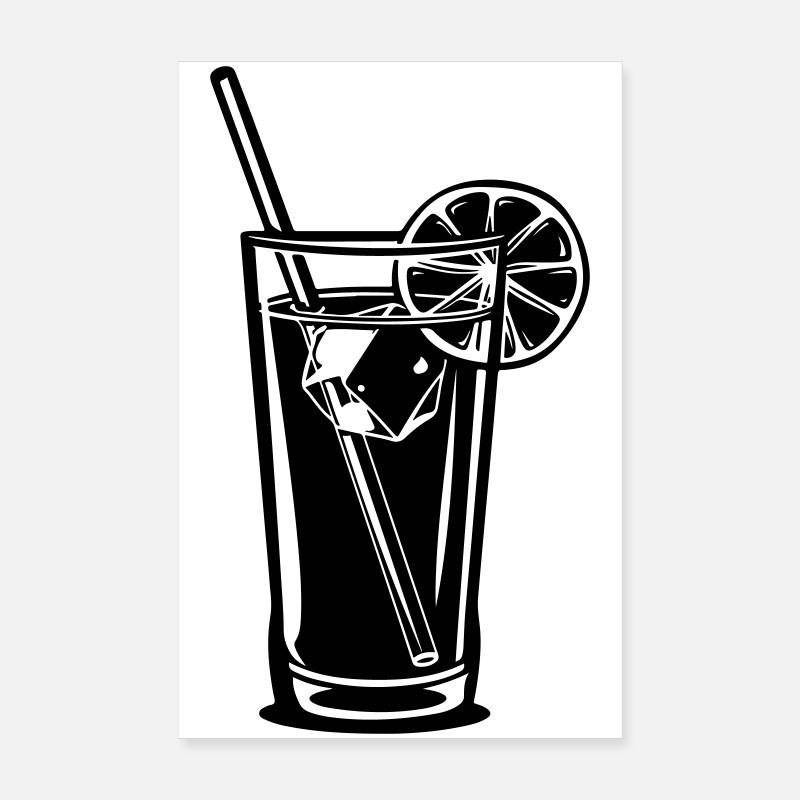 Lemon Drink Glass Poster 8" x 12" (20x30 cm)