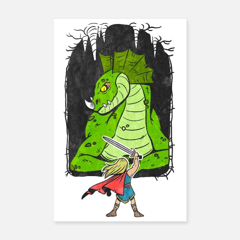 Siegfried - Poster 20x30 cm - Weiß