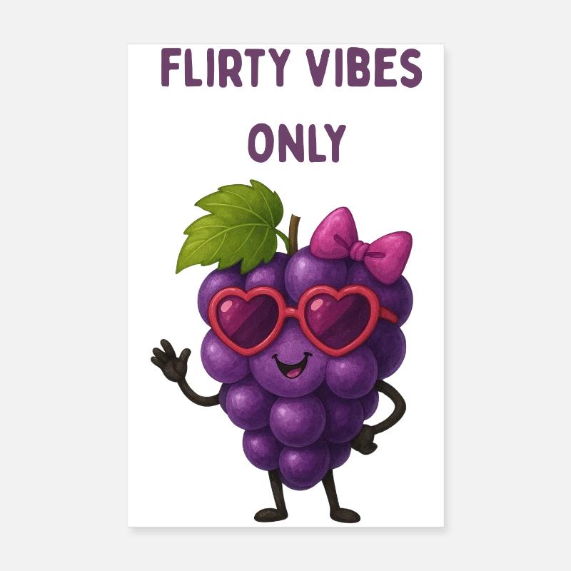 Flirting Grape Graphic Poster 8" x 12" (20x30 cm)