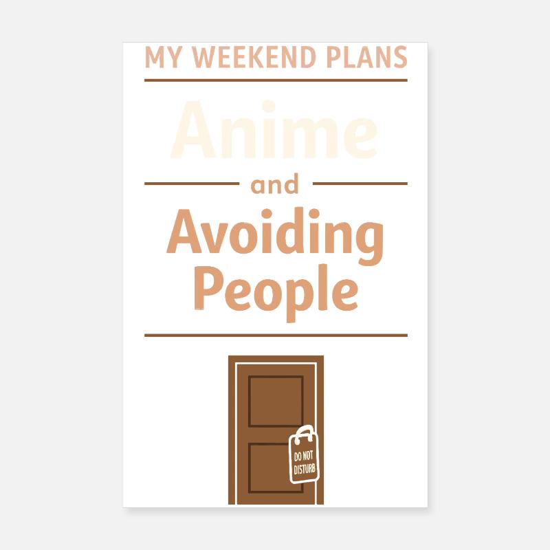Anime-hausmensch Cuddly Weeb Poster 20 x 30 cm