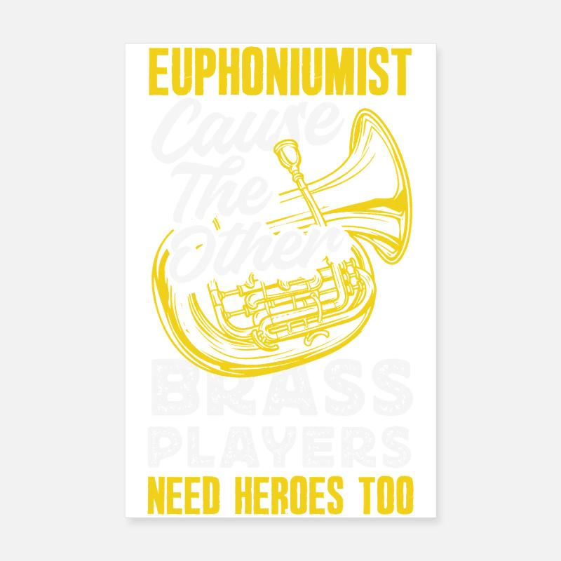 Vintage Euphonium Player Poster 8" x 12" (20x30 cm)