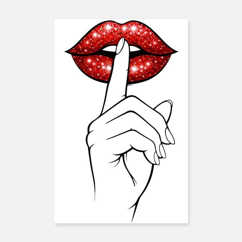 Psst Lips – Chemise Statement Mystérieuse Poster 20 x 30 cm