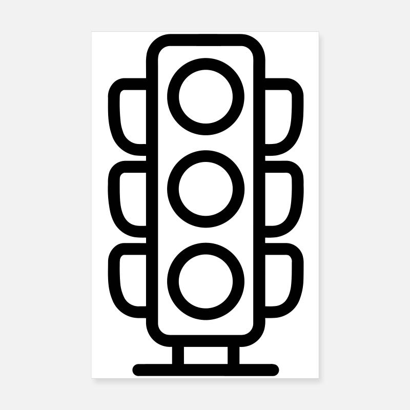 Traffic light Poster 8" x 12" (20x30 cm)