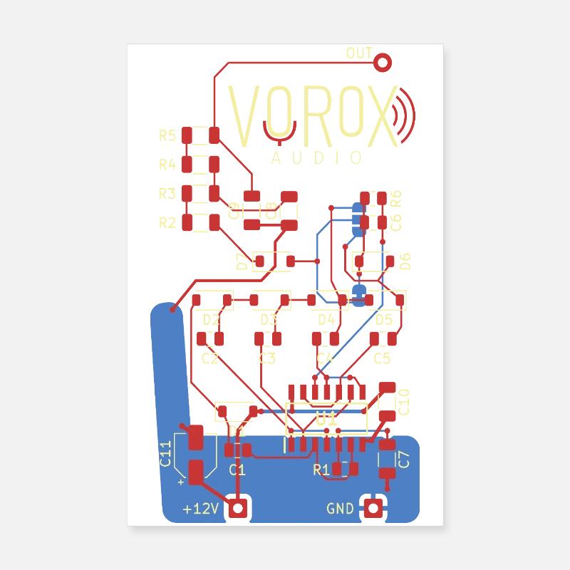 Audio Circuit Platinenkunst Poster 20x30 cm