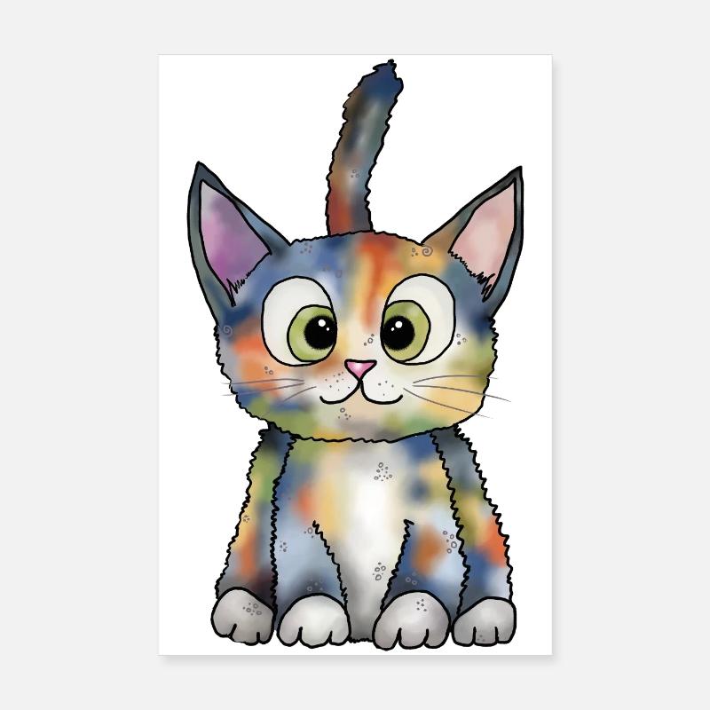 buntes_Kaetzchen Poster 20 x 30 cm