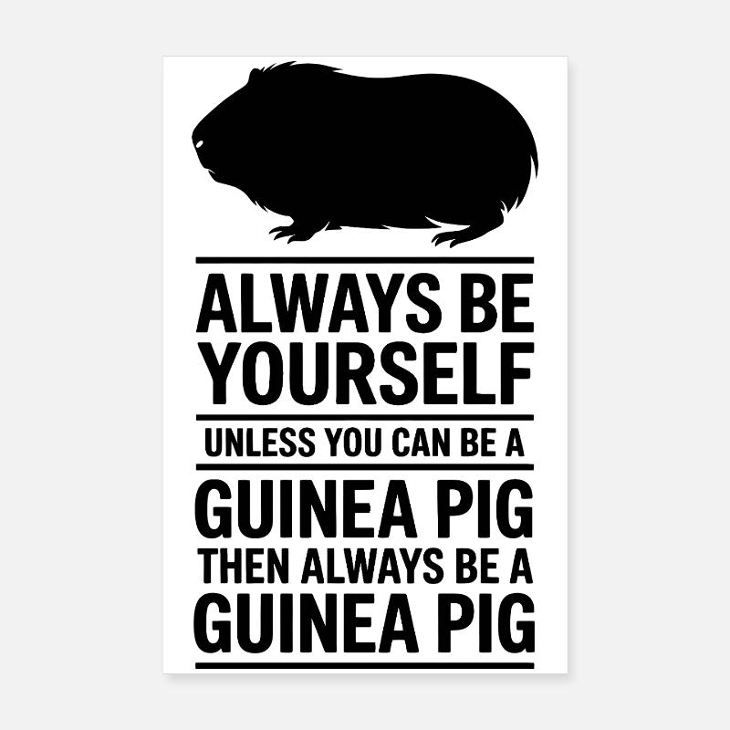 Expressions du cochon d’Inde Cadeau du cochon d’Inde Poster 20 x 30 cm