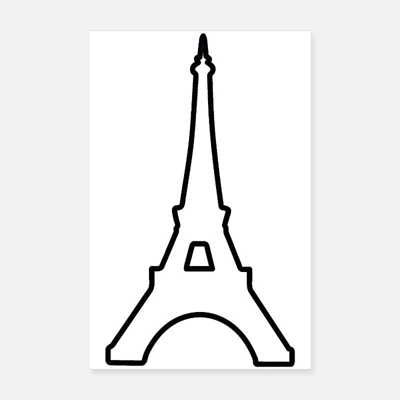 Tour Eiffel Paris monument minimaliste Poster 20 x 30 cm