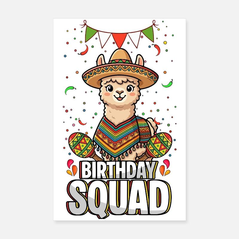 Équipe d’anniversaire Cinco de Mayo Drapeau mexicain Poster 20 x 30 cm