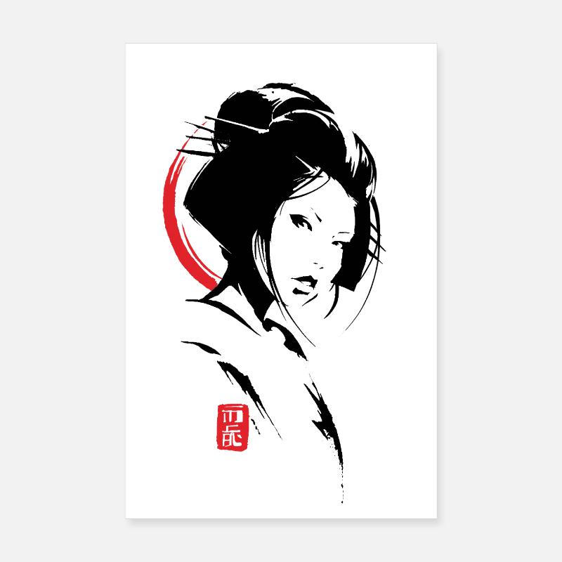 Enso Red Minimalist Poster 8" x 12" (20x30 cm)