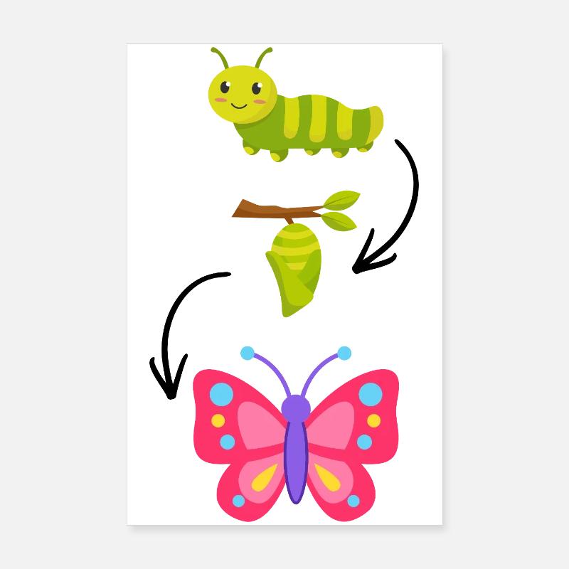 Magie du Papillon Ambulant Poster 20 x 30 cm