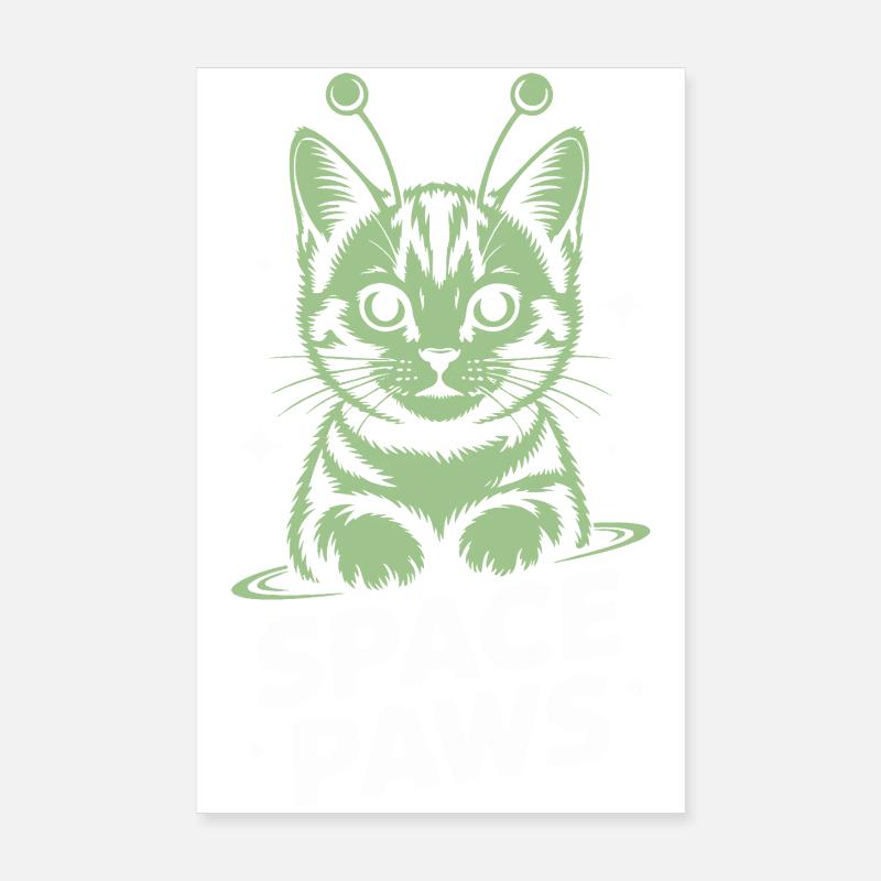 Weltraumkatze Astralpfoten Poster 20x30 cm
