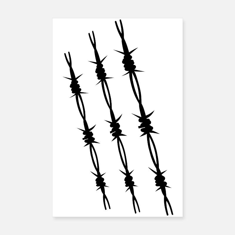 Fil de fer barbelé 3 Poster 20 x 30 cm