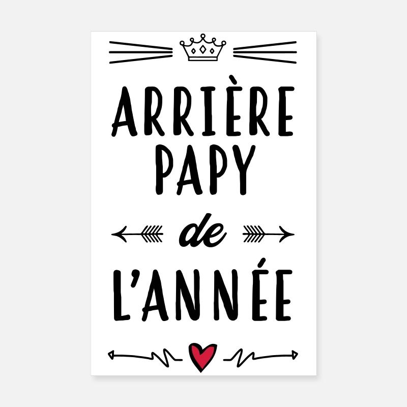 Papy Papi Grand-Père Retraite famille Poster 20 x 30 cm