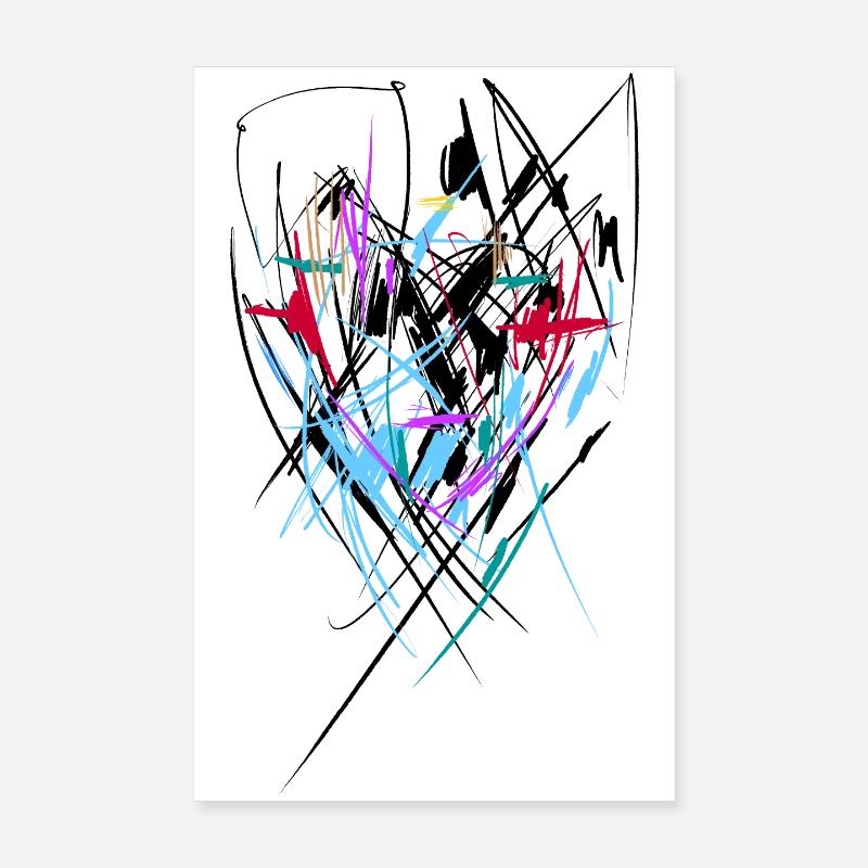 abstrakt - Poster 20x30 cm - Weiß
